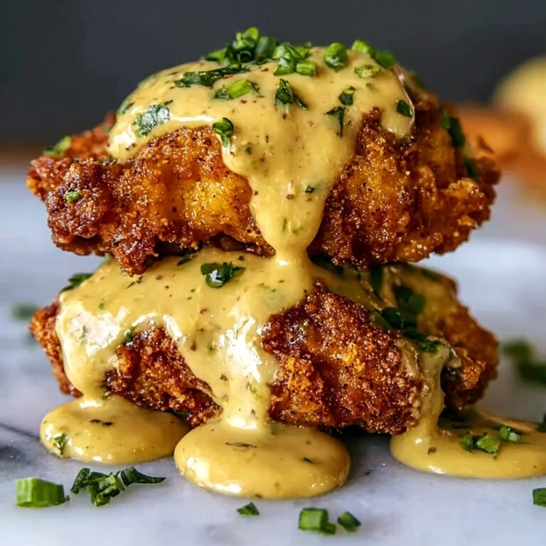 Pretzel Chicken with Mustard-Cheddar Sauce Recipe
