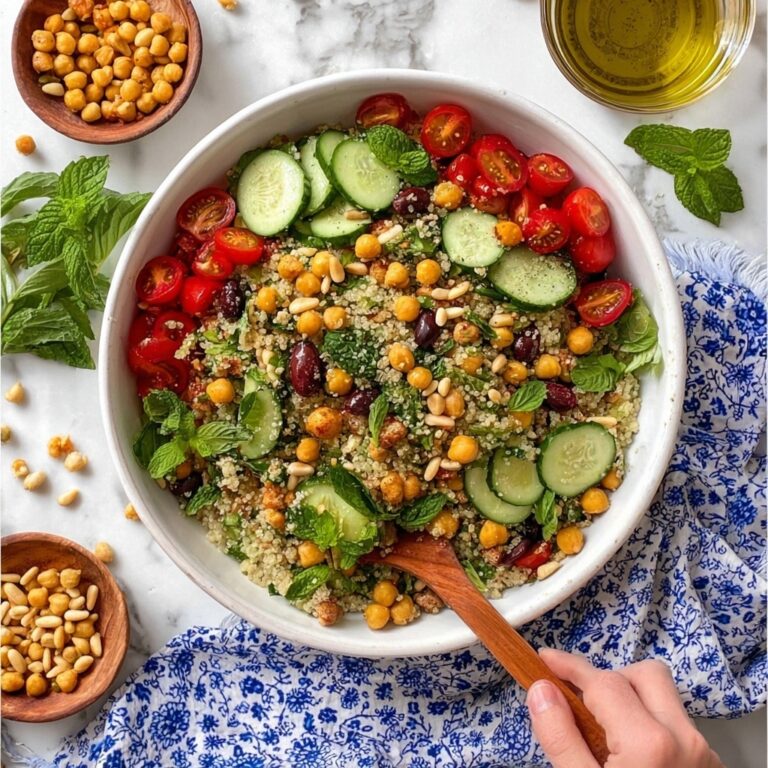Mediterranean Quinoa Salad with Roasted Tomatoes and Chickpeas Recipe