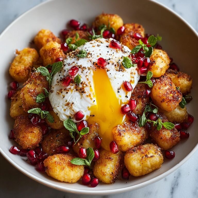Crispy Gnocchi with Burrata, Pomegranate & Hot Honey Recipe