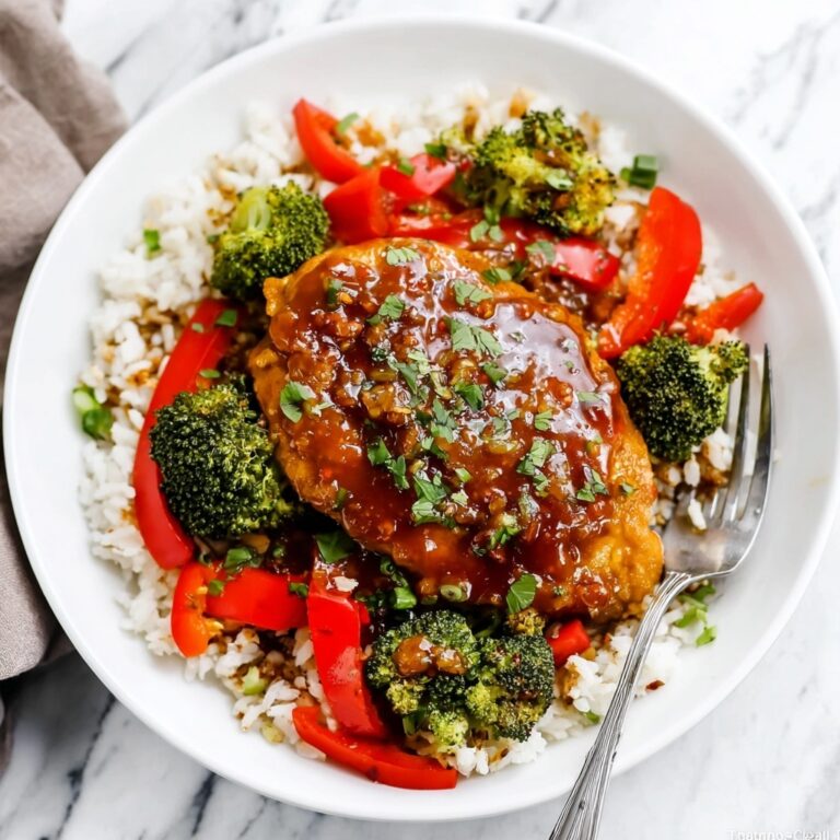 Honey Garlic Chicken with Broccoli and Bell Peppers Recipe