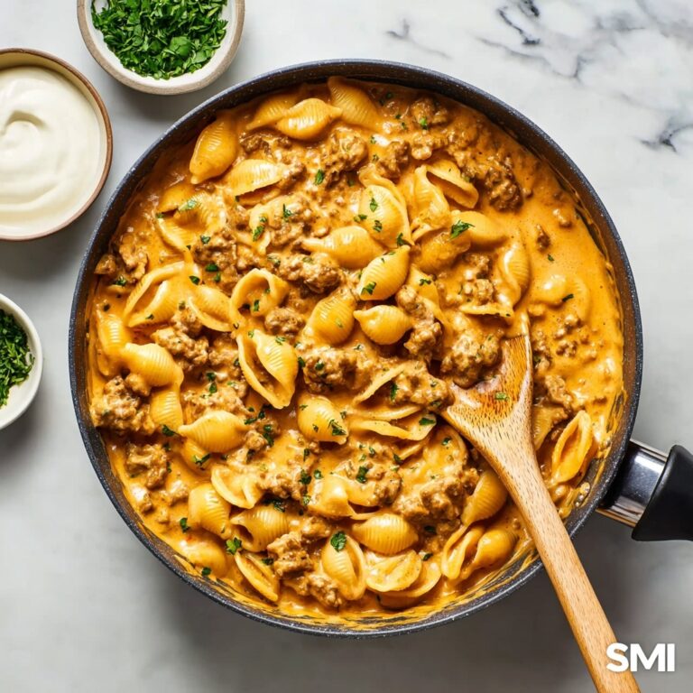 Creamy Beef and Shells Recipe