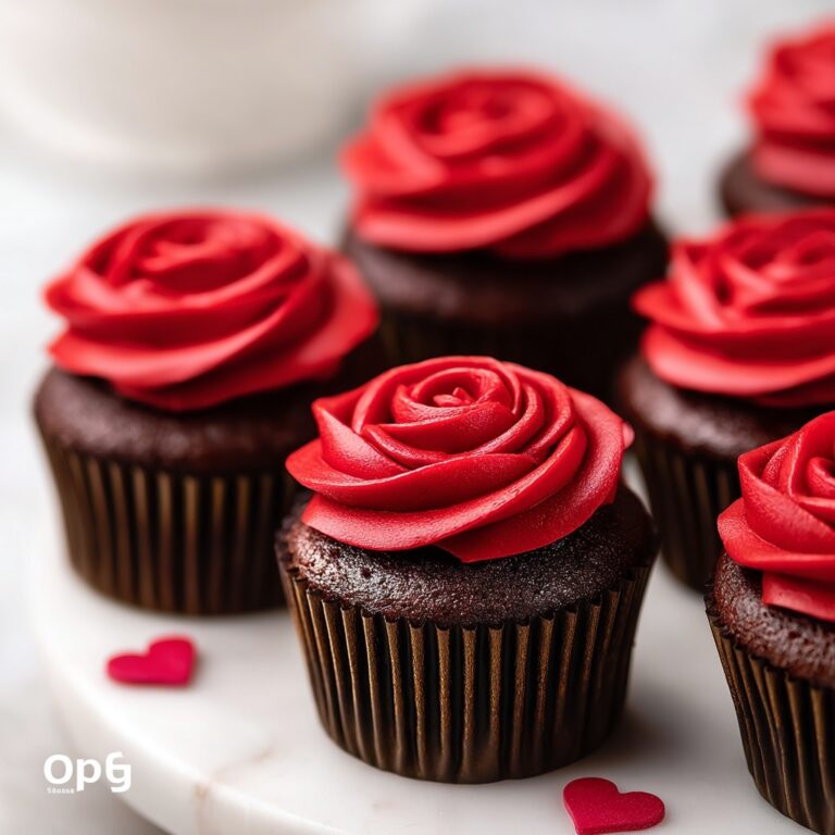Red Rose Chocolate Cupcakes Recipe