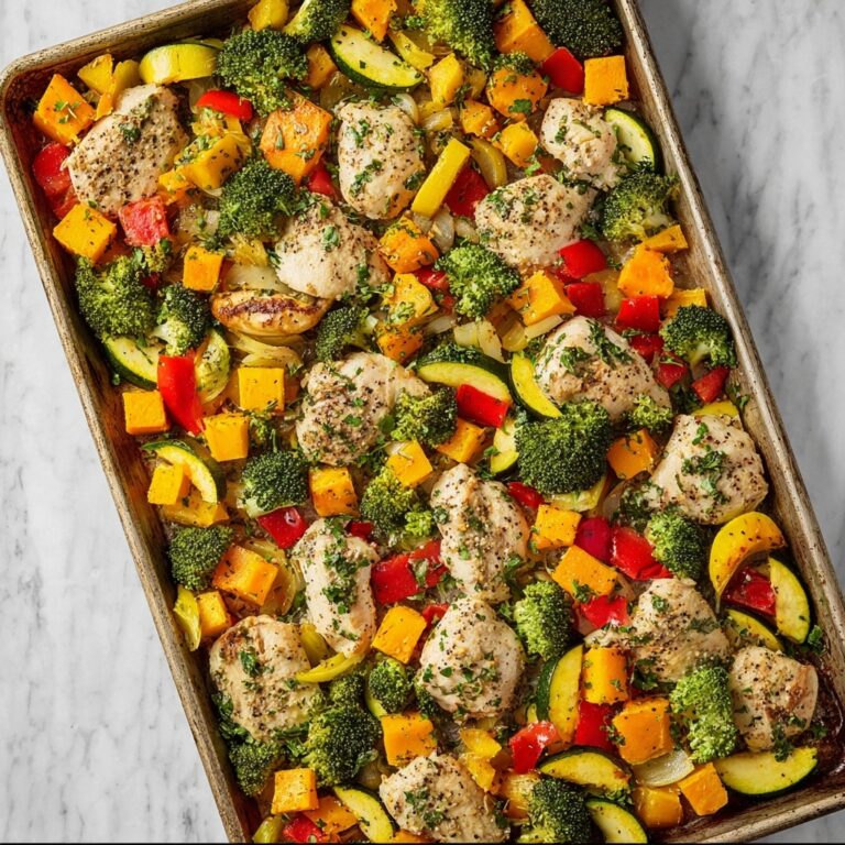Sheet Pan Chicken and Rainbow Vegetables Recipe