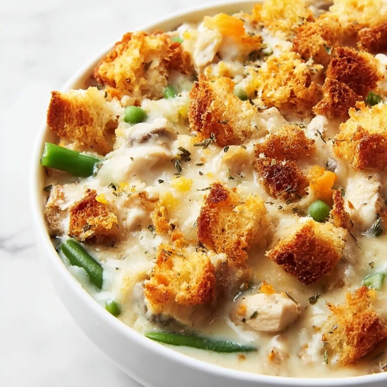 Crockpot Chicken & Stuffing Casserole (4-Ingredient Comfort) Recipe