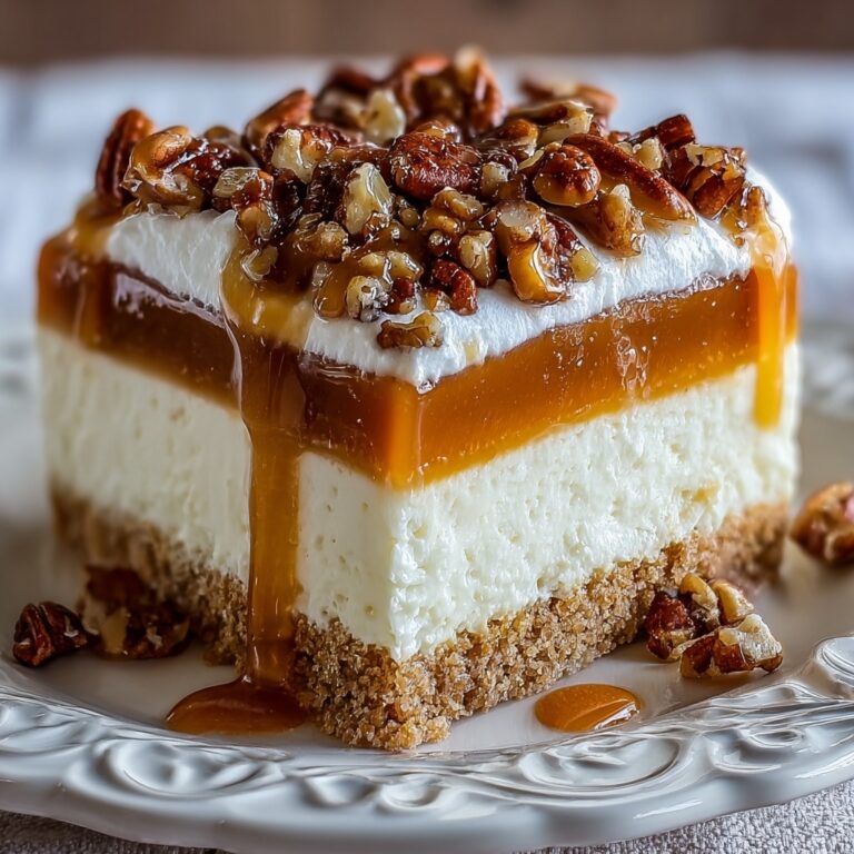 Caramel Pecan Lasagna Squares Recipe
