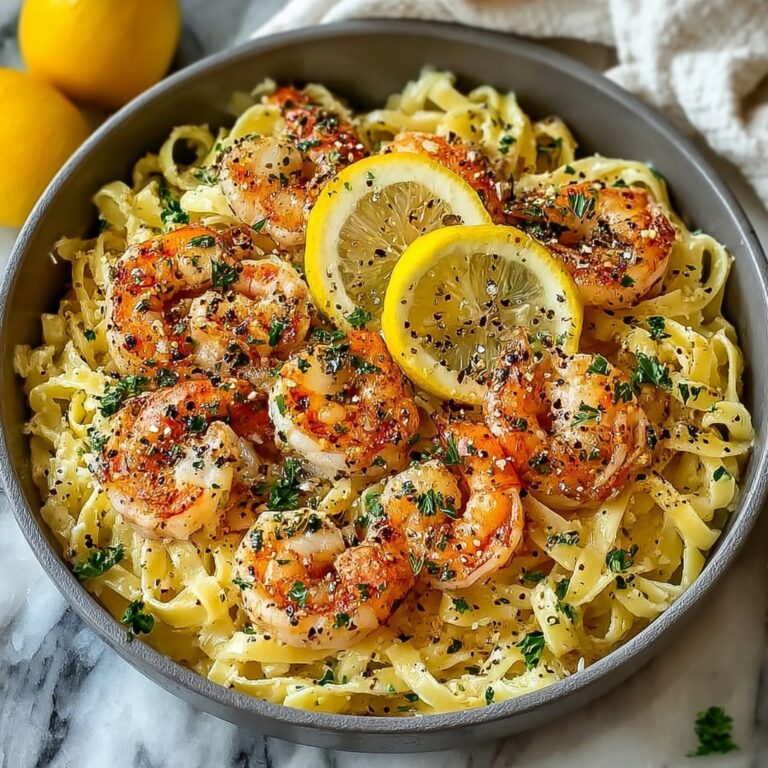 Lemon Butter Garlic Shrimp Pasta Recipe