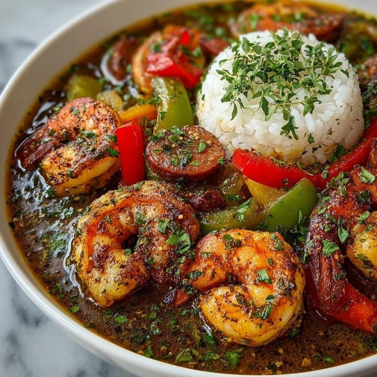 Mardi Gras Gumbo: A Flavorful Cajun Stew with Sausage, Chicken, and Shrimp Recipe