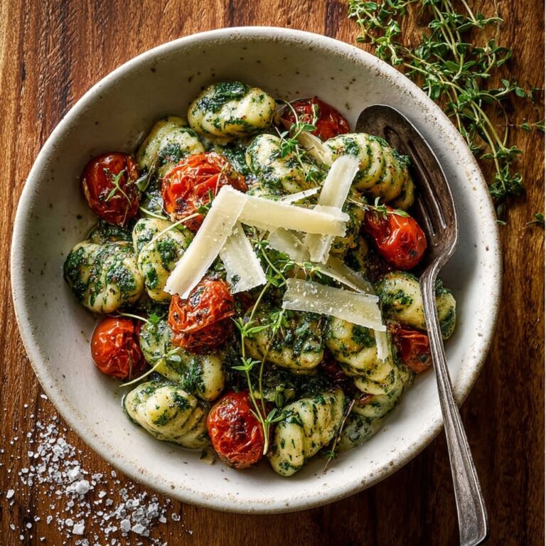 Spinach Ricotta Gnocchi with Sage Butter and Cherry Tomatoes Recipe