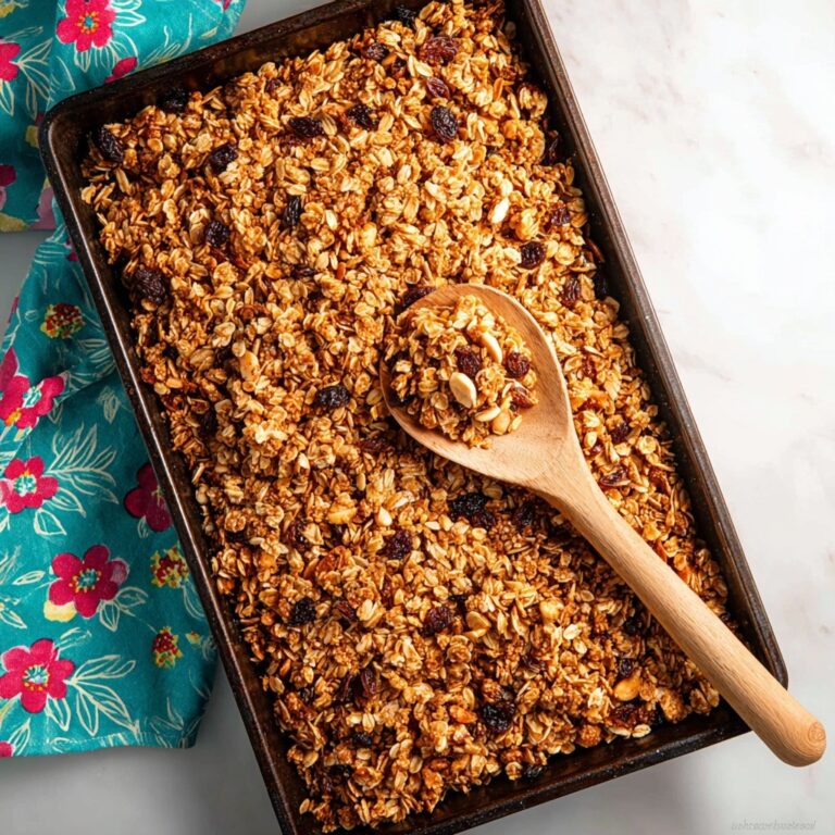 Homemade Honey Spiced Granola with Nuts and Raisins Recipe