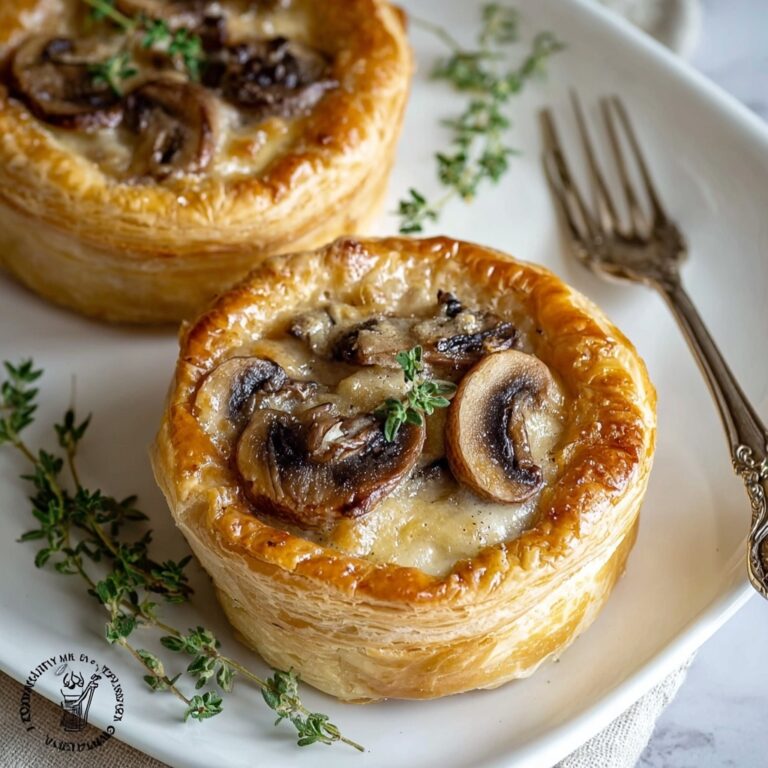 Mini Mushroom & Gruyère Pot Pies Recipe