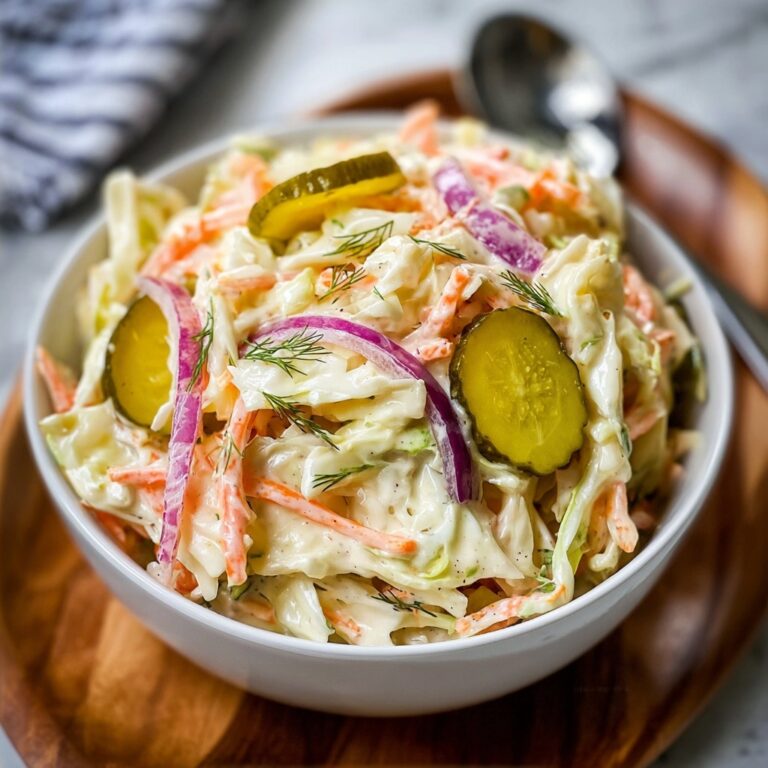 Creamy Dill Pickle Coleslaw Recipe