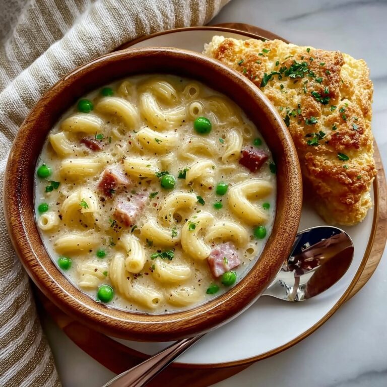 Creamy Ham Mac and Cheese Soup Recipe