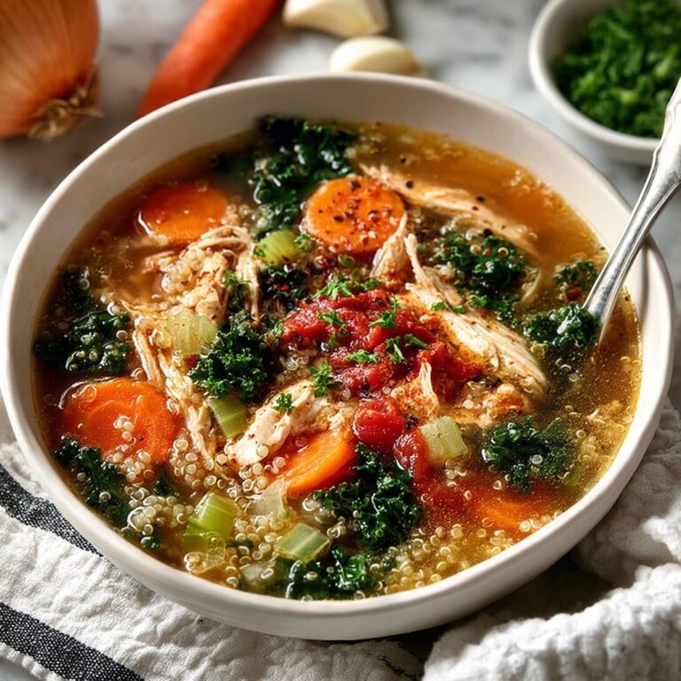 Nourishing Chicken Quinoa Soup With Vegetables Recipe