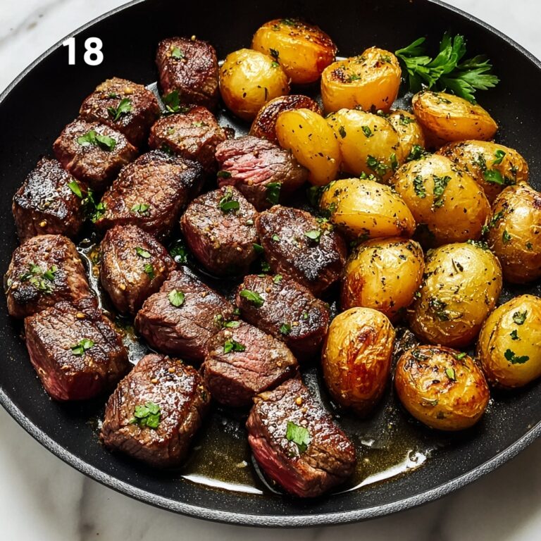 Garlic Butter Steak Bites and Potatoes Recipe