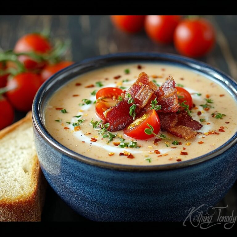 Creamy White Bean & Bacon Tomato Soup Recipe