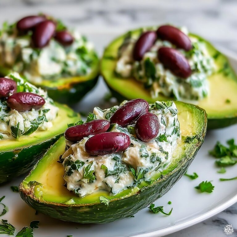 Mediterranean Tuna Salad Stuffed Avocados Recipe