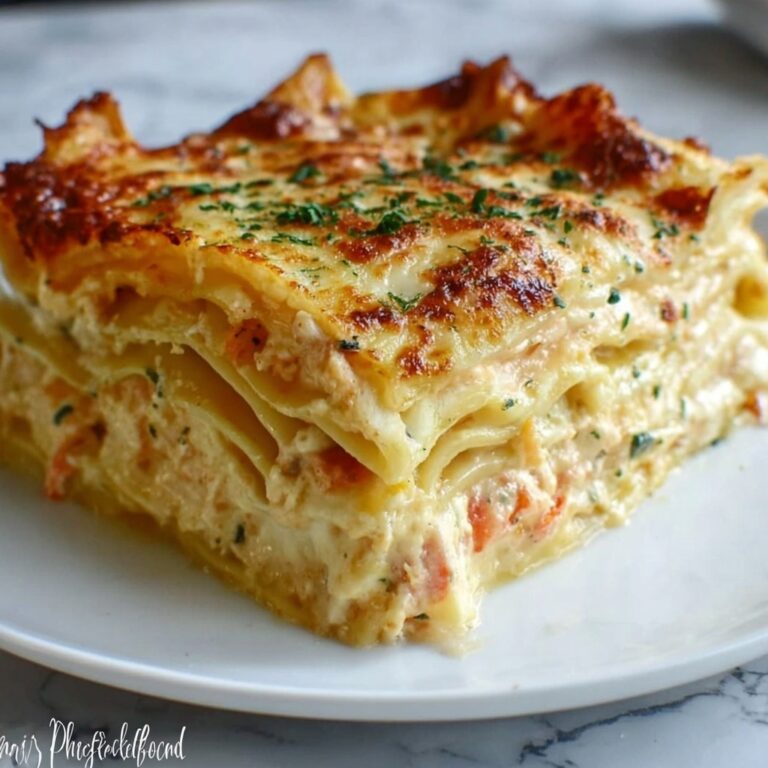 Seafood Lasagna with Shrimp, Crab, and Creamy Cheese Sauce Recipe