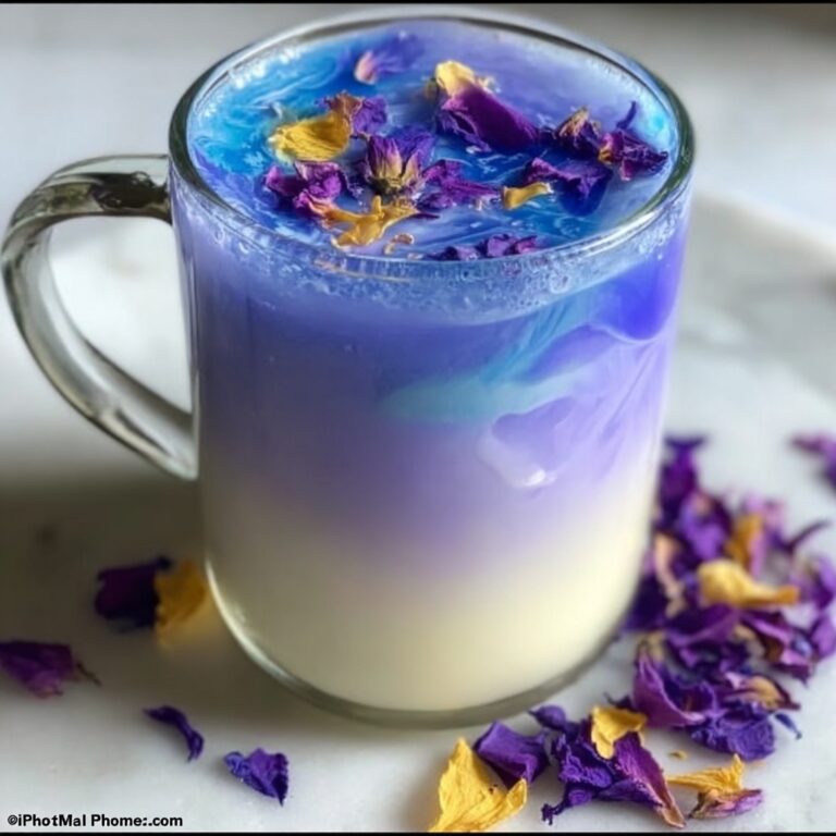 Blue Tea Latte with Vanilla Cold Foam Recipe