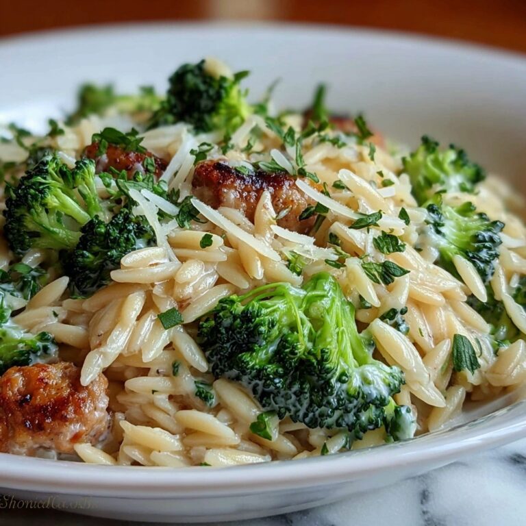 Creamy Garlic Turkey and Broccoli Orzo Recipe