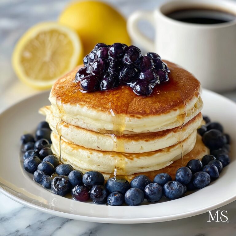 Blueberry Lemon Greek Yogurt Pancakes Recipe