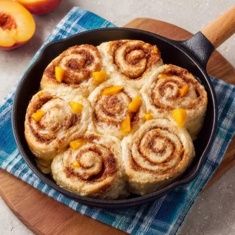 Peach Cobbler Cinnamon Rolls Recipe