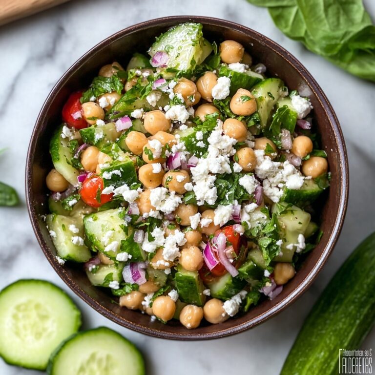Refreshing Chickpea Feta Cucumber Salad for Healthy Meal Prep Recipe