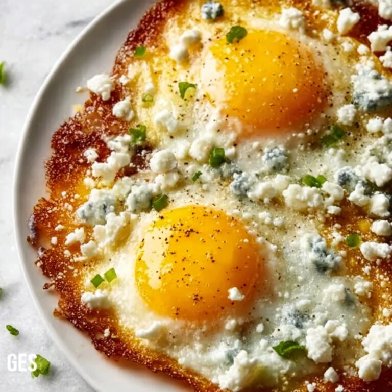 Crispy Feta Fried Eggs Recipe