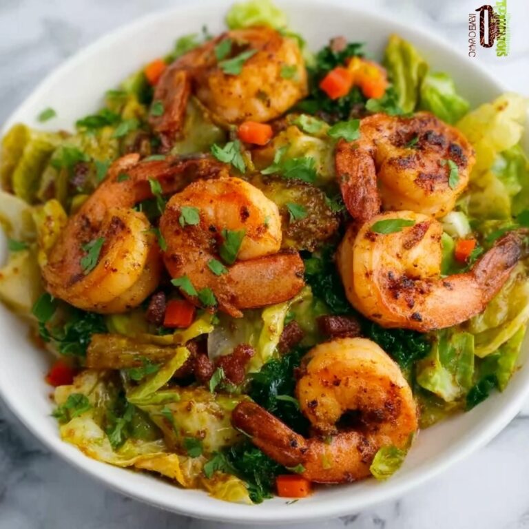 Fried Cabbage with Shrimp & Sausage Recipe