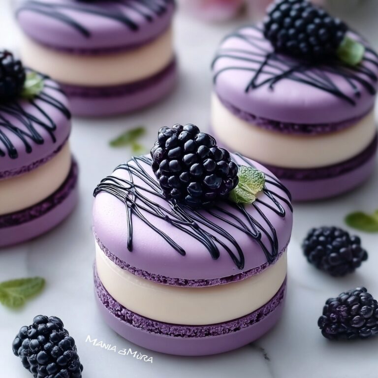 Delectable Blackberry Macarons for an Elegant Dessert Night Recipe