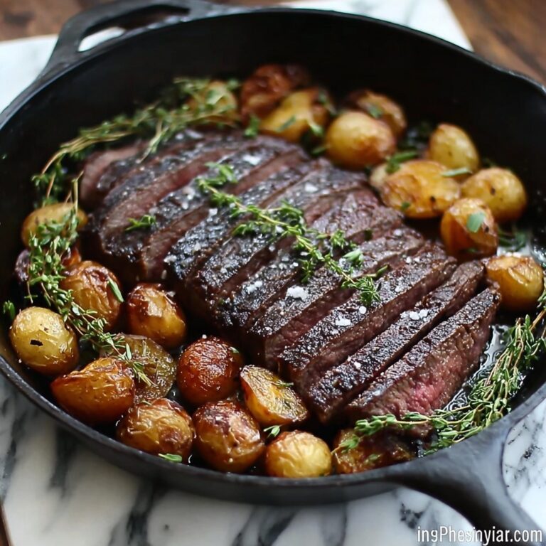 Garlic Butter Steak with Roasted Brussels Sprouts and Butternut Squash Recipe