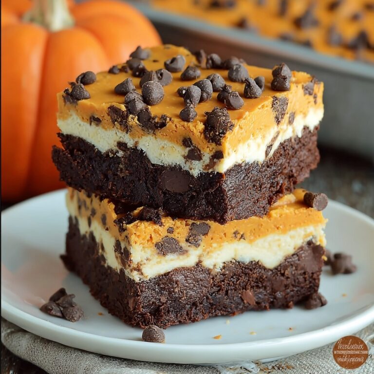 Pumpkin Cheesecake Brownies with Chocolate Chips Recipe