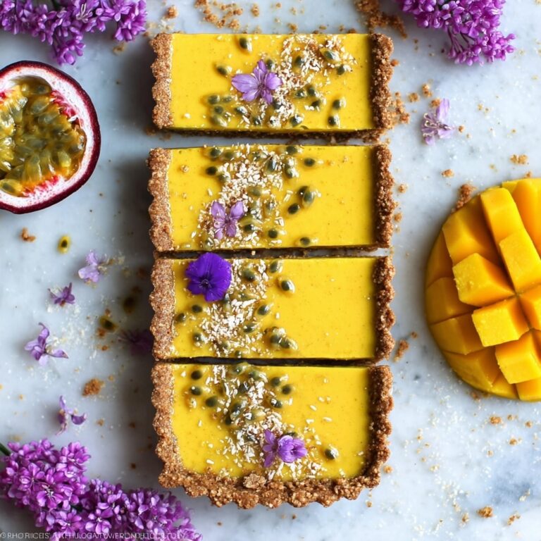 Vegan Mango Passionfruit Tart (No-Bake) Recipe