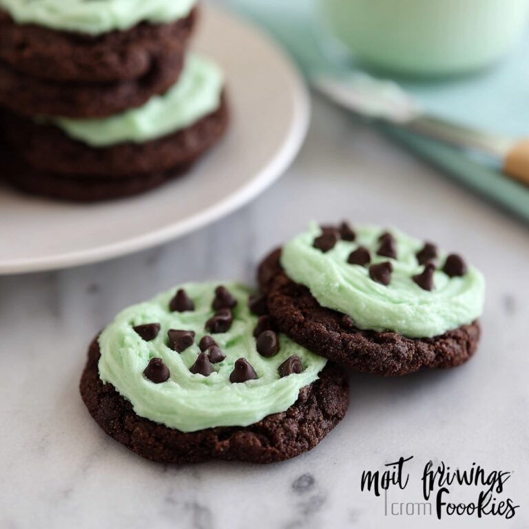 Brownie Cookies with Mint Frosting Recipe