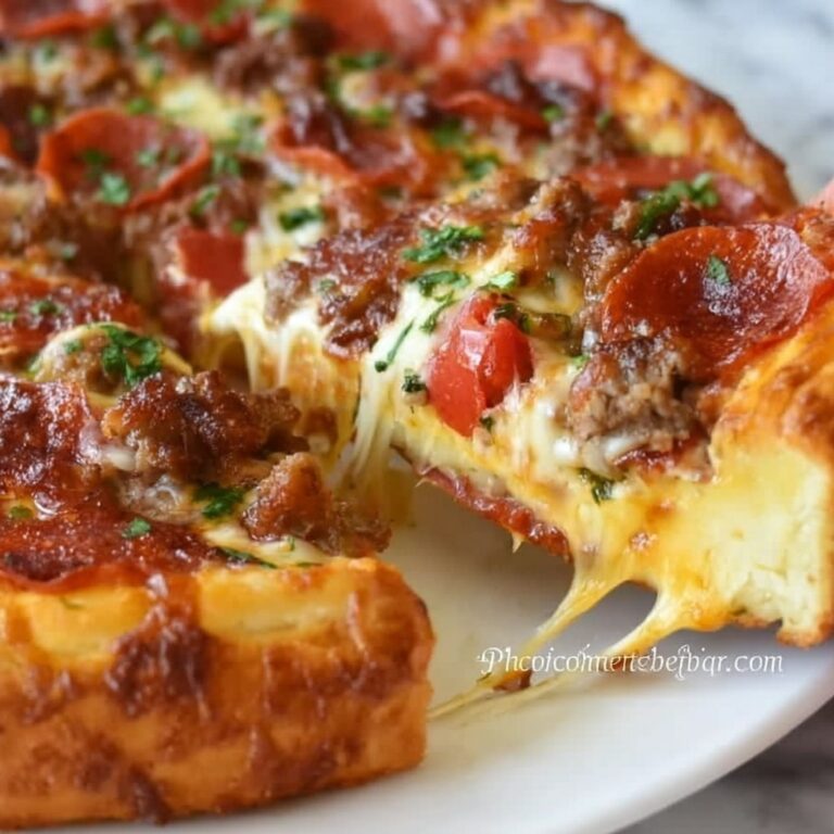 Deep-Dish Sausage and Vegetable Pizza Pie Recipe