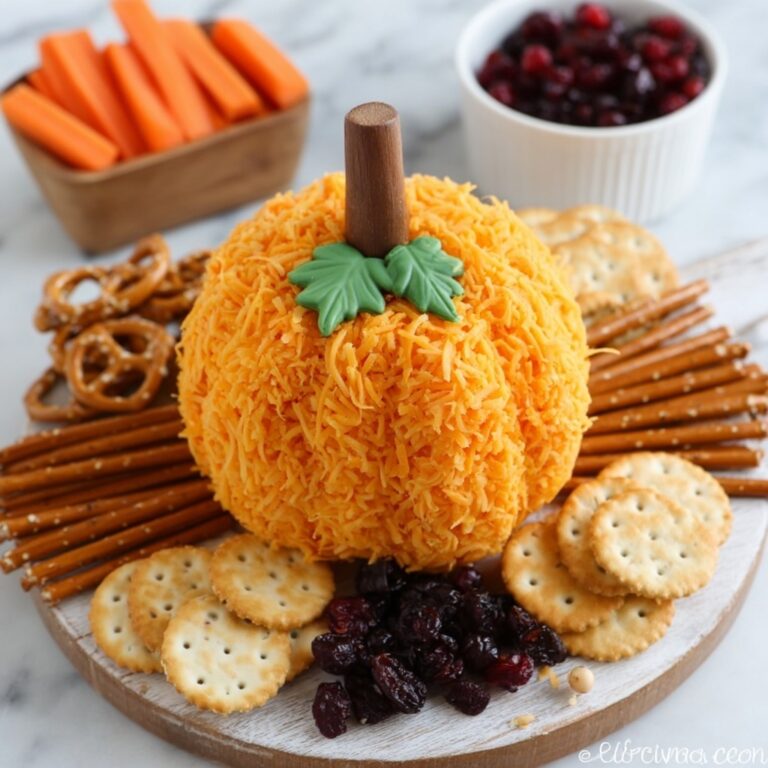 Savory Pumpkin-Shaped Cheese Ball Recipe