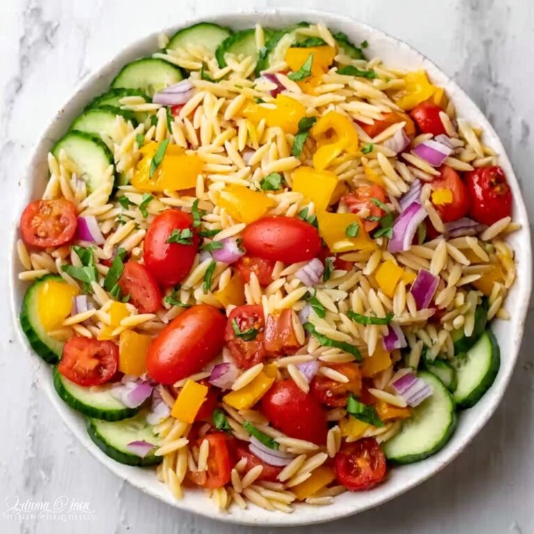 Rainbow Orzo Salad Recipe