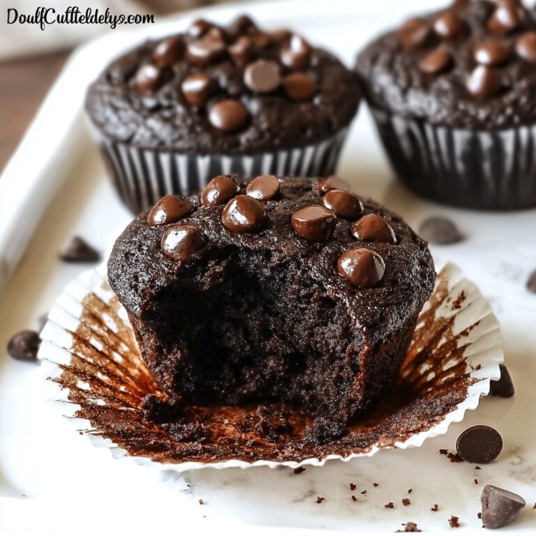 Healthy Double Chocolate Zucchini Muffins Recipe