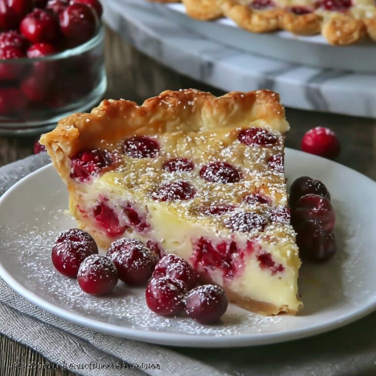 Cranberry Custard Pie Recipe