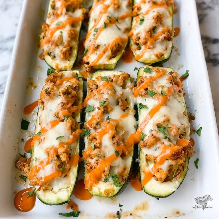 Buffalo Chicken Zucchini Boats Recipe