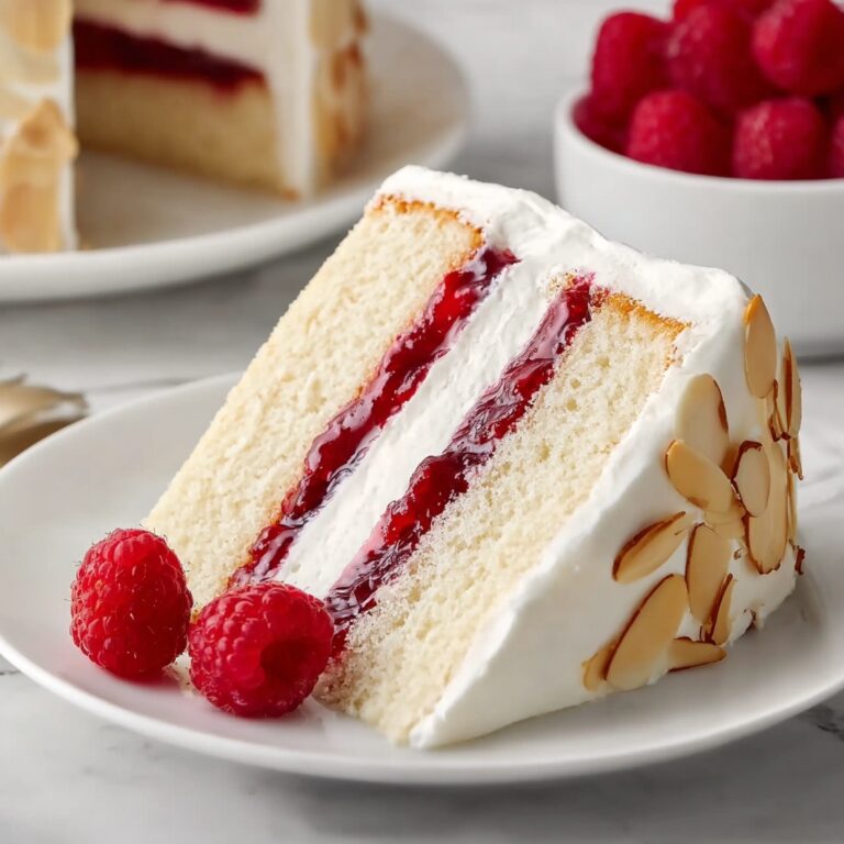 Raspberry Almond Cake with Buttercream Recipe