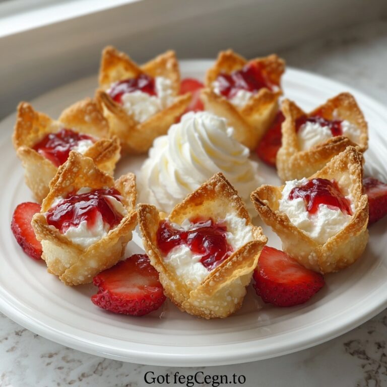 Crispy Deep Fried Strawberry Cheesecake Wonton Bites Recipe